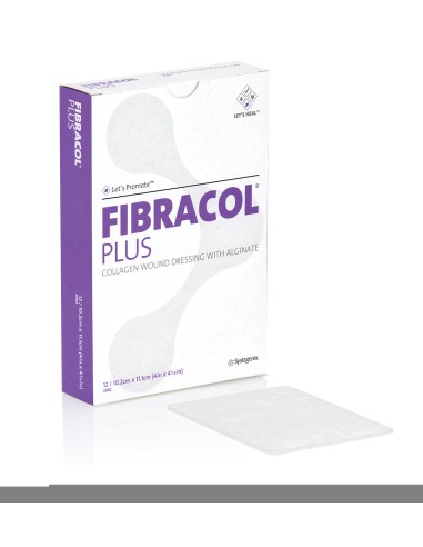 FIBRACOL PLUS - APOSITO DE COLAGENO CON ALGINATO 10,2 X 11,1 CM (CAJA X 12 UN)