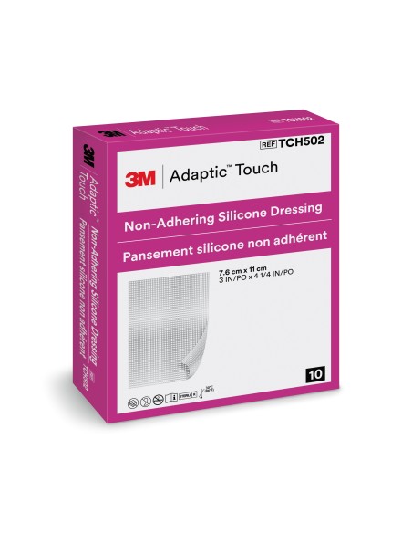 ADAPTIC TOUCH - APOSITO NO ADHERENTE CON SILICONA 7.6 CM X 11 CM (CAJA X 10 UN)