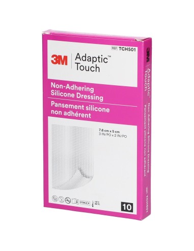 ADAPTIC TOUCH - APOSITO NO ADHERENTE CON SILICONA 7,6 X 5 CM (CAJA X 10 UN)