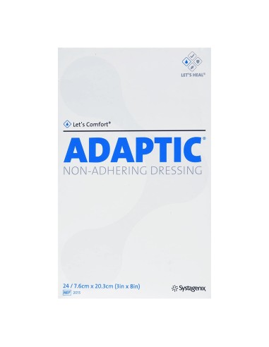 ADAPTIC - APOSITO NO ADHERENTE CON PETROLATO 7,6 X 20,3 CM (CAJA X 24 UN)